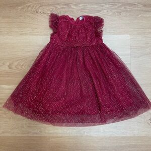 Next Toddler Girl Burgundy Tulle Dress | Size 2T
